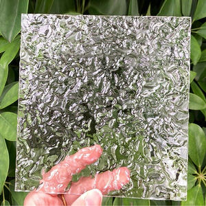 クリア ウェーブ リップルボード ディスプレイブロック 商品撮影用小道具 装飾ベース 石材テクスチャタイプ カスタムカット アクリルシート - Product Image 4