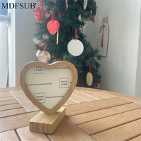 MDFSUB Produit populaire Sublimation Blank Bamboo Magnetic Photo Plaques Diy Printing Sublimation Bamboo Photo Panel with MDF Insert