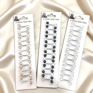 Clip d'accessoires transfrontalier direct usine, clip en U perlé coloré, aimants pour <span class=keywords><strong>hijab</strong></span>, boucle de fixation pour foulard en soie - Product Image 2