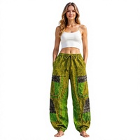 Nouveau pantalon harem ample en coton bohème de haute qualité, style Aladdin, pour femme, vintage, respirant, taille élastique, idéal pour l'hiver