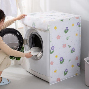 Cache-poussière PEVA entièrement automatique à usage domestique moderne à chargement frontal/supérieur Nouveau couvercle en plastique anti-poussière pour machine à laver - Product Image 2