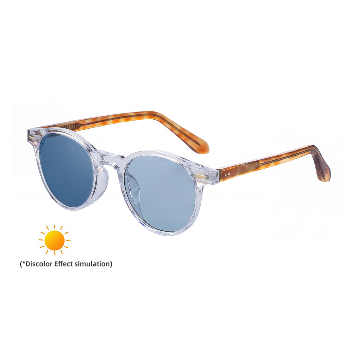C7 Transparency Frame Brown Tortoise Light Blue Turn Dark Blue
