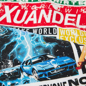 T-Shirt Personalizzata di Alta Qualità con Stampa Grafica, Cotone Pesante 280gsm, Maglietta Oversize da Uomo Stile Hip Hop Streetwear, Bianca a Maniche Corte - Product Image 4