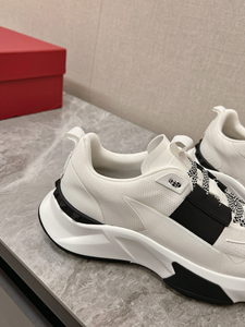 Black White Mixed Colors Genuine Leather Upper Thick Sole Waterproof Lightweight Breathable Height Increasing Casual Shoes - Product Image 5