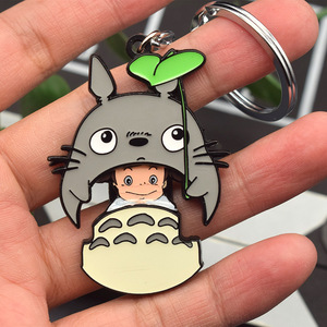Nuovo Design Anime giapponese personaggio dei cartoni animati <span class=keywords><strong>Totoro</strong></span> metallo Charm portachiavi - Product Image 5