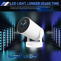 Mini projecteur portable avec écran LCD intelligent, haut-parleur intégré, HY300 Ultra Led Video Android Proyector Projector 4k Home Theater