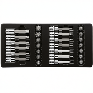 102/21H Socket <b>Set</b> 21 <b>Pc</b> Metric Chrome Vanadium Steel Automotive Repair Tool Kit - Product Image 2