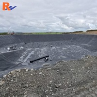 Géomembrane HDPE anti-UV pour revêtement de barrages en plastique, bassins d'élevage de crevettes, lacs, étangs à poissons et lagunes d'eaux usées