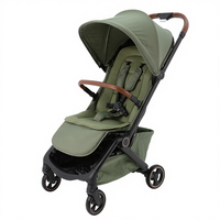 Poussette bébé légère de haute qualité avec cadre en alliage d'aluminium à 3 plis, design adapté aux voyages en avion, pour les enfants de 0 à 3 ans