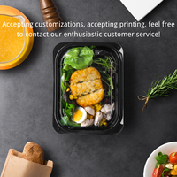 Offre Spéciale RPET stockage en plastique alimentaire boîte à salade en plastique conteneur en plastique salade boîtes de fruits