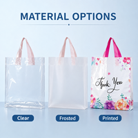 Sac de Courses Personnalisé en PE en Stock, Sac en Plastique avec Votre Logo, Sac Cadeau en Plastique avec Poignées