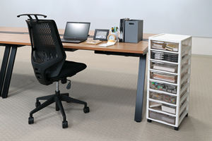 Organisateur de rangement en plastique durable, <span class=keywords><strong>coffre</strong></span> multi-usages pour bureau, placard, dortoir, OEM ODM, plastique écologique, montage facile - Product Image 3