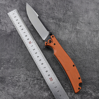 Couteau pliant Bochen, manche en plastique, couteau de poche, lame en acier 5cr15, usinage CNC, camping en plein air, style orange, couteau portable