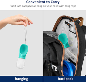 Trung Quốc Nhà sản xuất bán buôn du lịch ngoài trời thân thiện với môi xách tay <span class=keywords><strong>Pet</strong></span> Dog chai nước cho đi bộ - Product Image 5