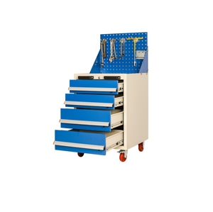 Armoire à outils en métal de haute qualité à 4 tiroirs, système de verrouillage à clé, capacité de charge de 150 kg pour le stockage dans les garages/dépôts - Product Image 3