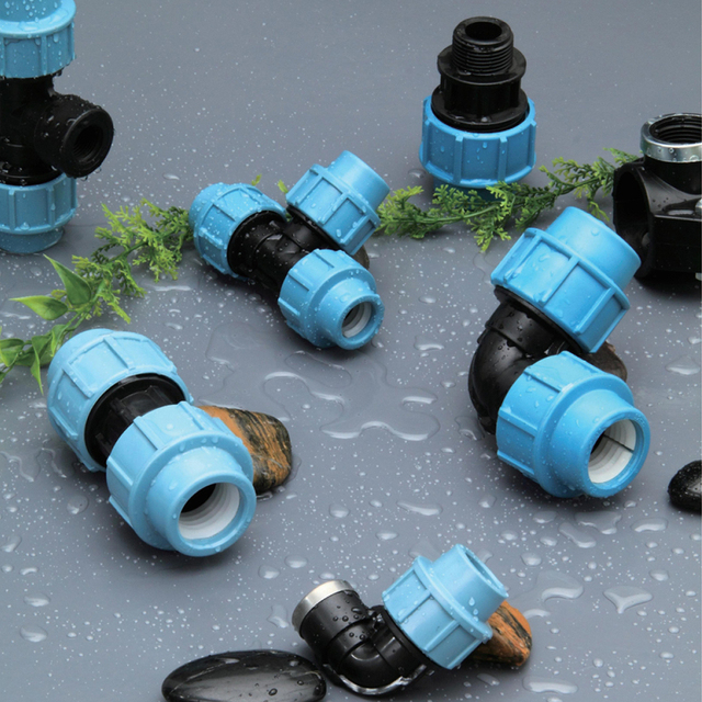 Reliable Supplier pp Compression Pipe Fittings Female 90 Degree Elbow Flange Tee Coupling Plumbing Materials Tube Connectors
