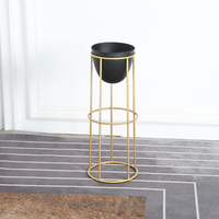 Moderner Indoor Outdoor Gold Black Metal Blumentopf Pflanzenst änder für Garten