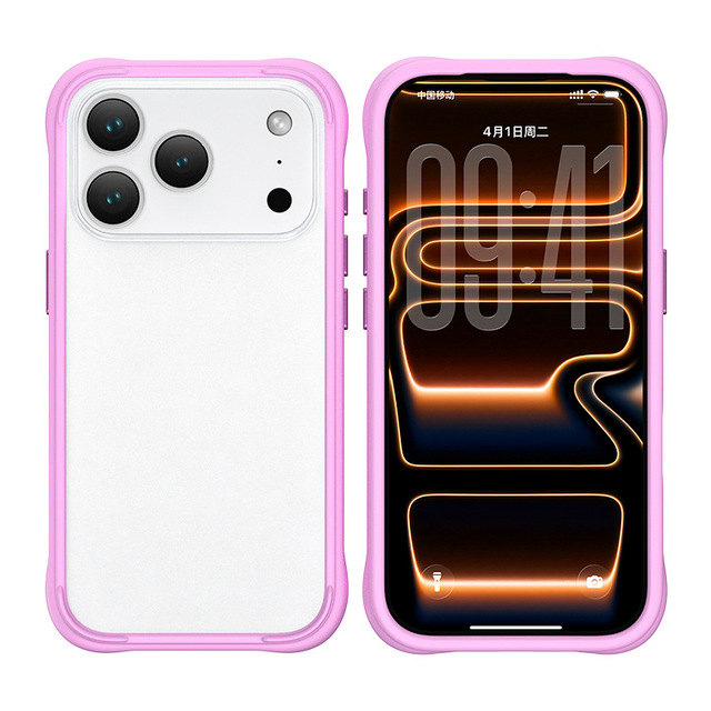 Liquid Silicone Frame Phone Case for iPhone 17 16 Pro Max Clear Matte Disassembled Back Cover DIY Blank Custom Case UV Print