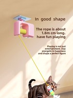 Jouet intelligent et mignon pour chat à levage automatique, balle électrique yo-yo, plume interactive pour l'entraînement du QI, pour chats d'intérieur, soulagement de l'ennui