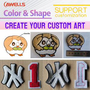 Brauerei-Festival Gestickte Chenille-Aufnäher Blumen-Herz-Designs Aufnähbarer Stil Maschinell Bestickte Werbeartikel für Hüte-AWELLS - Product Image 3