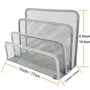 3 Tier Mesh Metal Desk Rack Organizer <b>File</b> Rack Letter A4 Papers <b>Documents</b> Holder Desk Organizer - Product Image 5