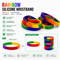 Bracelets en silicone arc-en-ciel tendance, bracelets en caoutchouc souple pour les festivals, les cadeaux et les activités pour jeunes