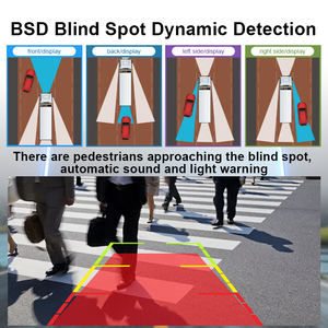 Sistema di Telecamera di Retromarcia con <span class=keywords><strong>Radio</strong></span> FM Wireless, CarPlay iOS, Android Auto, Schermo Touch da 10.1'', DVR 4CH 1080P per Camion, Rimorchi, Camper, RV - Product Image 3