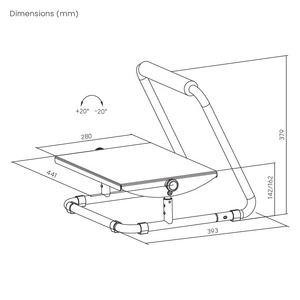 Sgabello poggiapiedi regolabile in acciaio sotto la scrivania comoda piattaforma inclinabile poggiapiedi ergonomico per ufficio ergonomico - Product Image 6