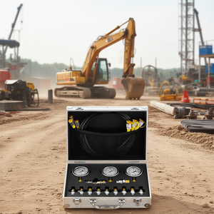 Juego de manómetros hidráulicos Vevor, 3 manómetros, 11 acoplamientos para excavadoras, tractores y piezas de maquinaria de construcción - Product Image 2