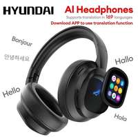 LCD Ekranlı, Çoklu Dil Çevirisi Özellikli, İç ve Dış Mekan Kullanımı için ANC AI Bluetooth Kulak Üstü Kulaklıklar