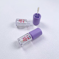 Joli flacon PETG AS pour blush liquide avec applicateur en silicone, pour huile à lèvres ou miel, tube d'emballage 3ml