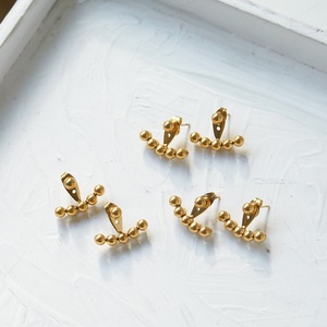 Pendientes de Bola Redonda Estilo Francés, Chapados en Oro, de Acero Inoxidable, con Diseño de Bola Pequeña, Modernos, para Fiesta - Product Image 6