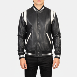 Chaqueta de bombardero de invierno para hombre de alta calidad, lona de cuero de vaca genuino, a prueba de viento, transpirable, informal con complemento de verano - Product Image 1