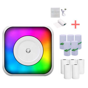 Impresora térmica portátil <span class=keywords><strong>sin</strong></span> tinta recargable de nuevo diseño con luz de fondo <span class=keywords><strong>para</strong></span> juguetes infantiles, notas, etiquetas y pegatinas. - Product Image 4