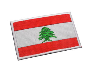 Écussons brodés durables en forme de drapeau du Liban, à coller sur les chapeaux, les sacs, les emblèmes avec des attaches, écussons pour vêtements - Product Image 4