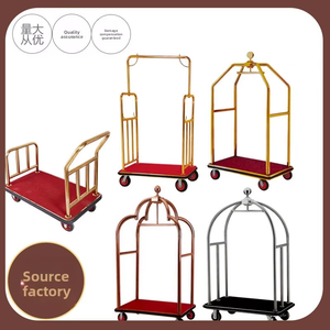 Carrello Portabagagli per Terminal Aeroportuale in Acciaio Inox, Carrello di Servizio per Hotel e Concierge - Product Image 6