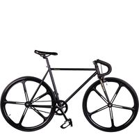 Vélo de piste rétro à pignon fixe, roue intégrée à trois rayons 700C, léger en alliage de magnésium, pliable, double freins V
