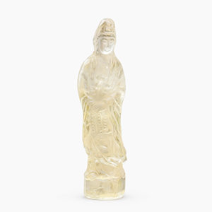 Escultura de Kwan Yin en Citrino, una Fusión Divina de Compasión, Confianza y Prosperidad para tu Espacio Sagrado - Product Image 2