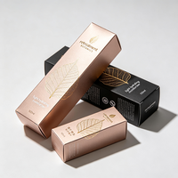 Boîte de soins de la peau personnalisée haut de gamme avec estampage à chaud, motif botanique, livraison express 72H, boîte cadeau en carton biodégradable