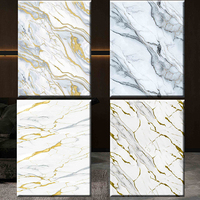 Panneau mural intérieur en PVC UV imitation marbre, imperméable, pour hôtel et villa, avec décor en bois, fabriqué à Foshan