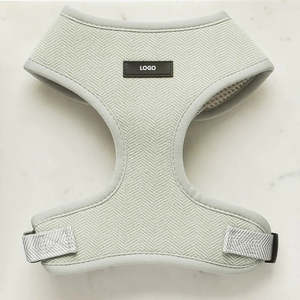 SinSky Set harnes anjing kustom, tali kerah Set Harness hewan peliharaan, pemegang tas kotoran, Harness anjing Tweed MEWAH YANG dapat disesuaikan - Product Image 3