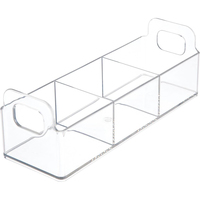 Organisateur de condiments en acrylique, porte-sachets de thé, rangement compartimenté pour garde-manger et comptoir, idéal pour les collations, les chips et les granola