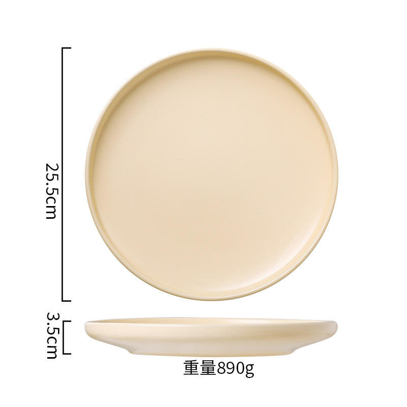 Assiette à pizza de 10 pouces (crème anglaise)