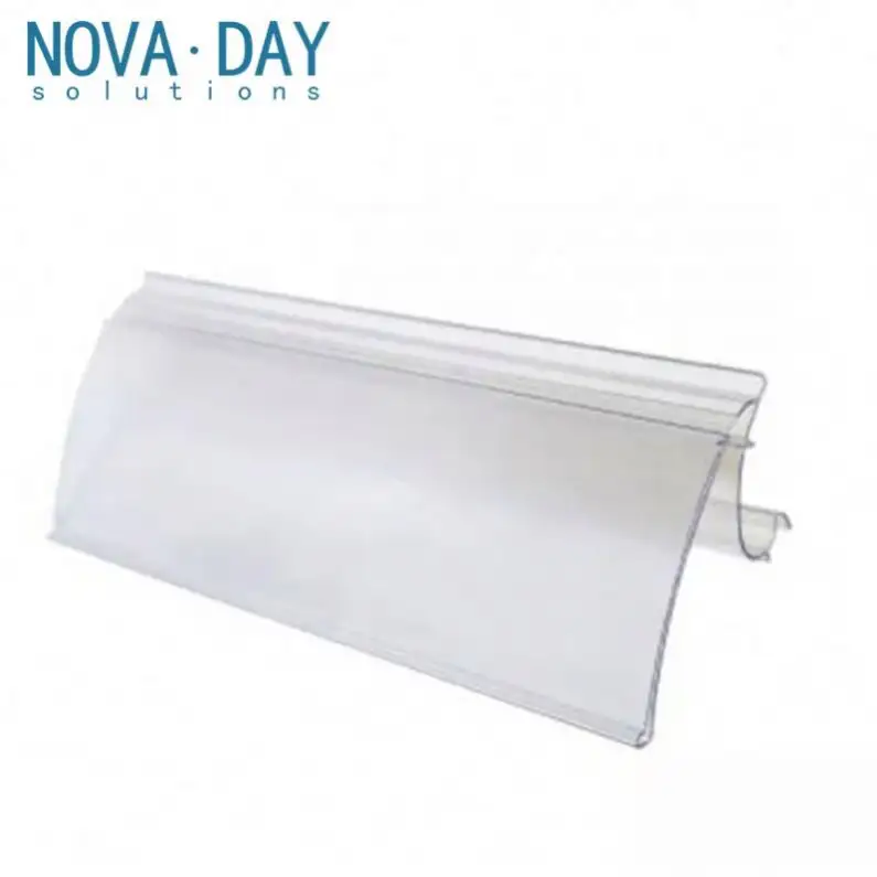 Novaday Supermarket PVC Plastic Hanging Extrusion Data Strips Shelves Label Holders