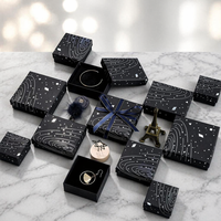 Boîte d'emballage pour bijoux avec logo imprimé, boîte de rangement pour bijoux avec tiroir, boîte cadeau pour bijoux, emballage de luxe pour bijoux