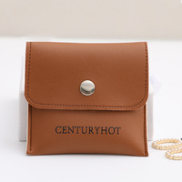 Pochette à bijoux en cuir PU de qualité supérieure, carrée, 8 cm, personnalisable avec logo, pour le rangement de colliers et bracelets, fabriquée en Chine