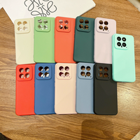 Para XiaoMi RedMi Note 14 Pro K80 10 11 11S 10s 10T 9T 8 8T 7 Pro 9A 9C 10C Poco X3Soft Solid Candy Cover Funda de silicona líquida
