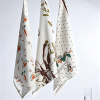 Serviettes en coton imprimées numériquement personnalisées WML039, torchons, chiffons décoratifs suspendus, torchons de cuisine pour restaurants
