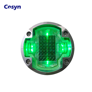 Cosyn 143*47mm 6 vis intégrées, marqueur de chaussée souterrain nivelé, LED Corée, yeux de chat clignotants, clignotants solaires IL300, plots routiers lumineux - Product Image 1
