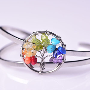 Bracelet en améthyste pour femme, <span class=keywords><strong>arbre</strong></span> <span class=keywords><strong>de</strong></span> <span class=keywords><strong>vie</strong></span>, chakra, <span class=keywords><strong>arbre</strong></span> <span class=keywords><strong>de</strong></span> sagesse, <span class=keywords><strong>pierre</strong></span> <span class=keywords><strong>naturelle</strong></span>, pour le Feng Shui - Product Image 3